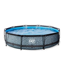 Piscina con filtro | Estructural | Circular | Color Piedra | Exit Toys | 6125 lts | 360x76 cm - Jugueteria Renner