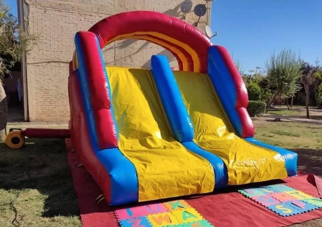 Tobogán Doble Pro | Juego Inflable | 5x3 mts - Jugueteria Renner