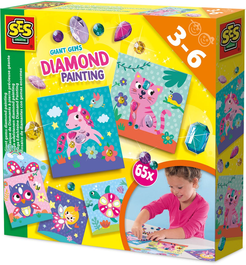 Pintura con diamantes | Animales Entretenidos | SES Creative | + 3 años