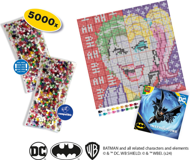 Mostacillas Planchables | DC Batman | Jocker y Harley Quinn | Beedz Art | SES Creative | + 6 años