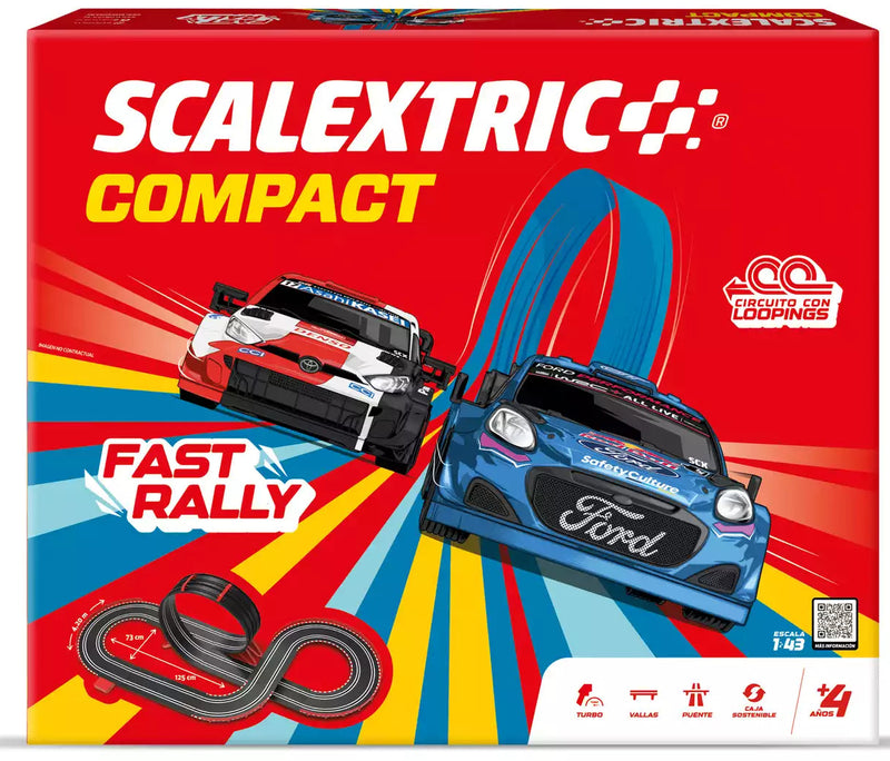 Fast Rally | Pista Eléctrica | Scalextric | Escala 1:43 | 420 cm