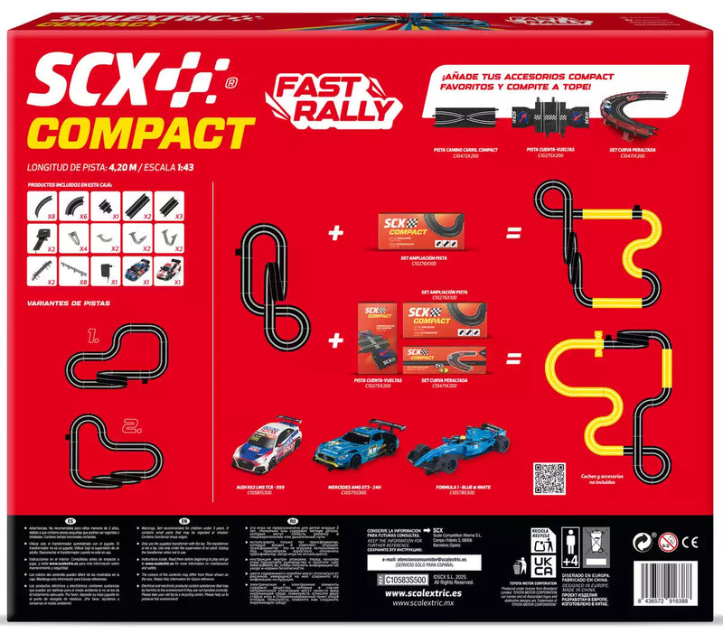 Fast Rally | Pista Eléctrica | Scalextric | Escala 1:43 | 420 cm