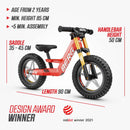 Biky Cross Roja | Con Freno | Bicicleta de balance | Bicicleta de equilibrio | BERG |  2.5 a 5 años