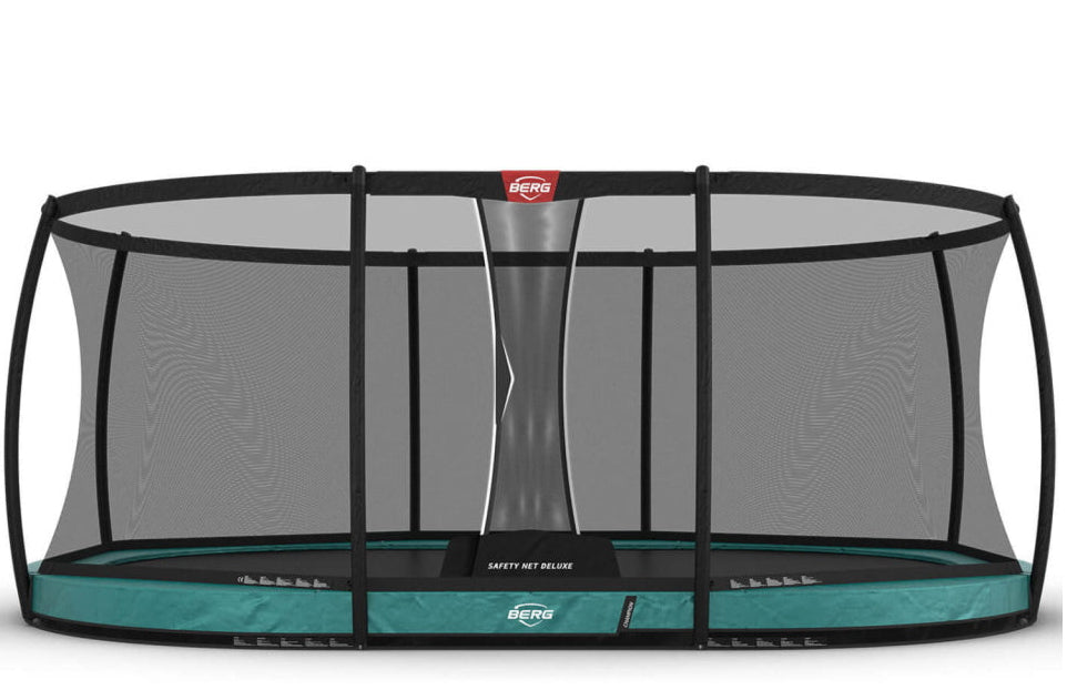 Grand Champion BERG Inground | Cama Elástica Pro con Red Deluxe | 520x340 cm | Rebote Perfecto + Seguridad Total