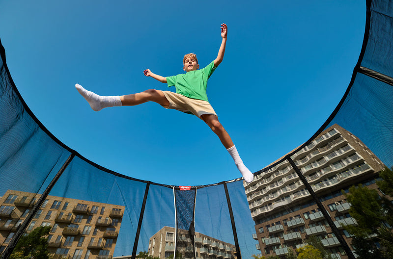 Grand Champion BERG | Cama Elástica Pro con Red Deluxe | 350x250 cm | Rebote Perfecto + Seguridad Total