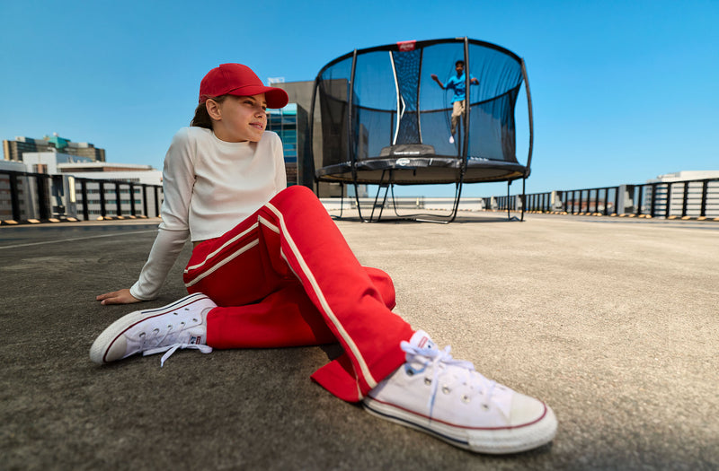 Grand Champion BERG | Cama Elástica Pro con Red Deluxe | 350x250 cm | Rebote Perfecto + Seguridad Total