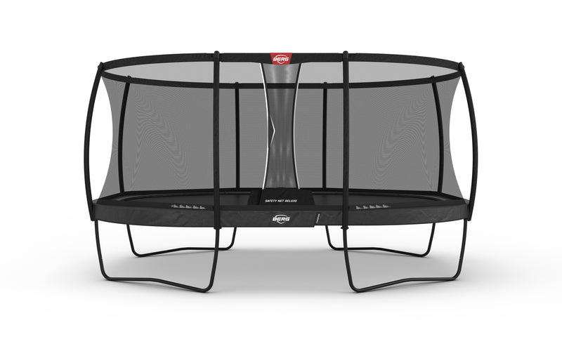 Grand Champion BERG | Cama Elástica Pro con Red Deluxe XL | 340x520 cm | Rebote Perfecto + Seguridad Total