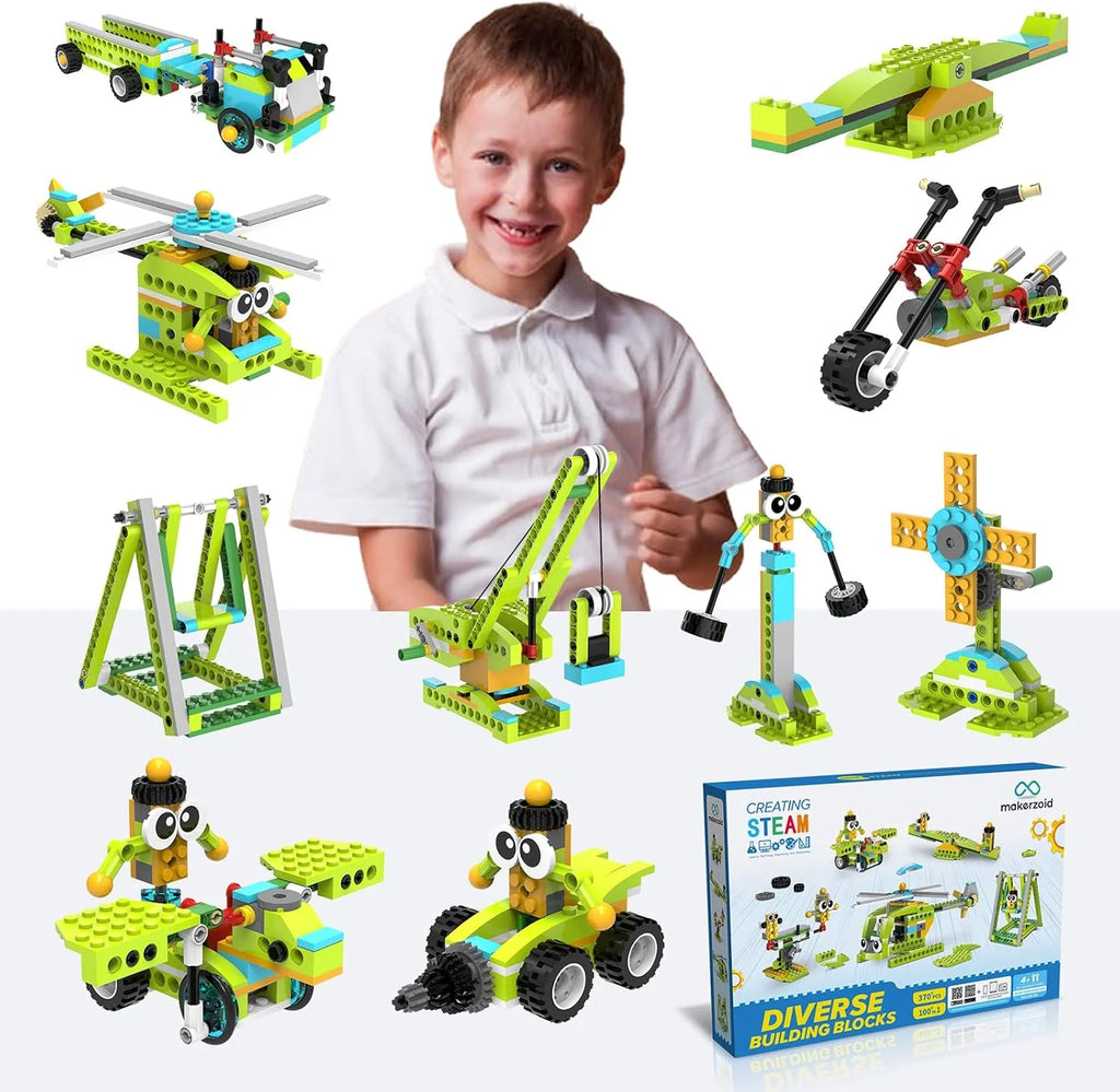 Ensambla y Crea | Construcciones diversas | 100 en 1 | Makerzoid | + 6 años