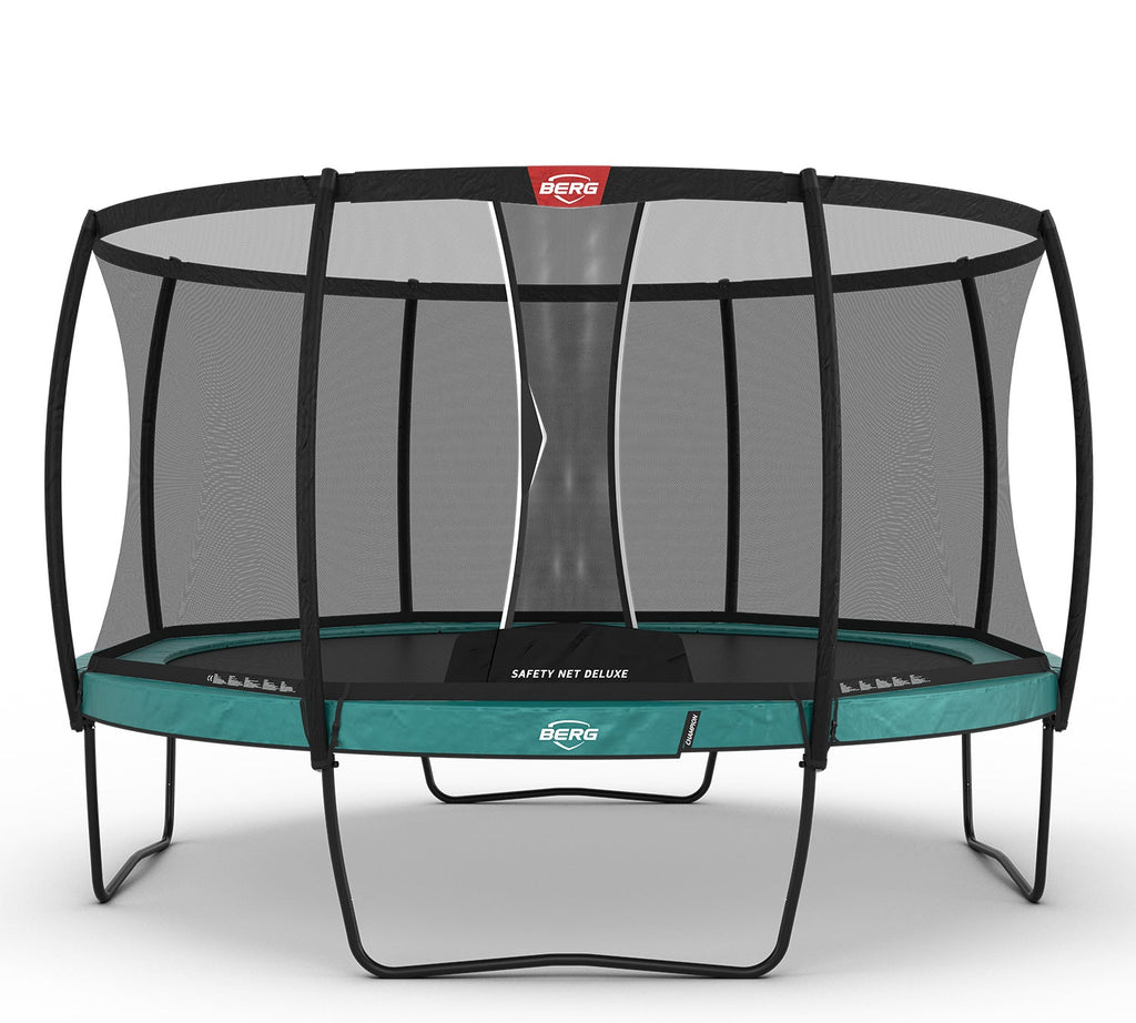 Champion BERG | Cama Elástica Pro con Red Deluxe | 427 cm (14 pies) | Rebote Potente + Seguridad Total