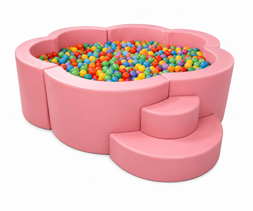Piscina de Pelotas Soft Flower Deluxe I Pink 200x200x60 cm I Renner