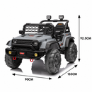 Jeep Gris Premium | Eléctrico | 2x45W | Control Remoto | 3 a 8 años | Goma EVA | 130x92x92 cm