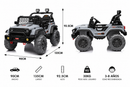 Jeep Gris Premium | Eléctrico | 2x45W | Control Remoto | 3 a 8 años | Goma EVA | 130x92x92 cm