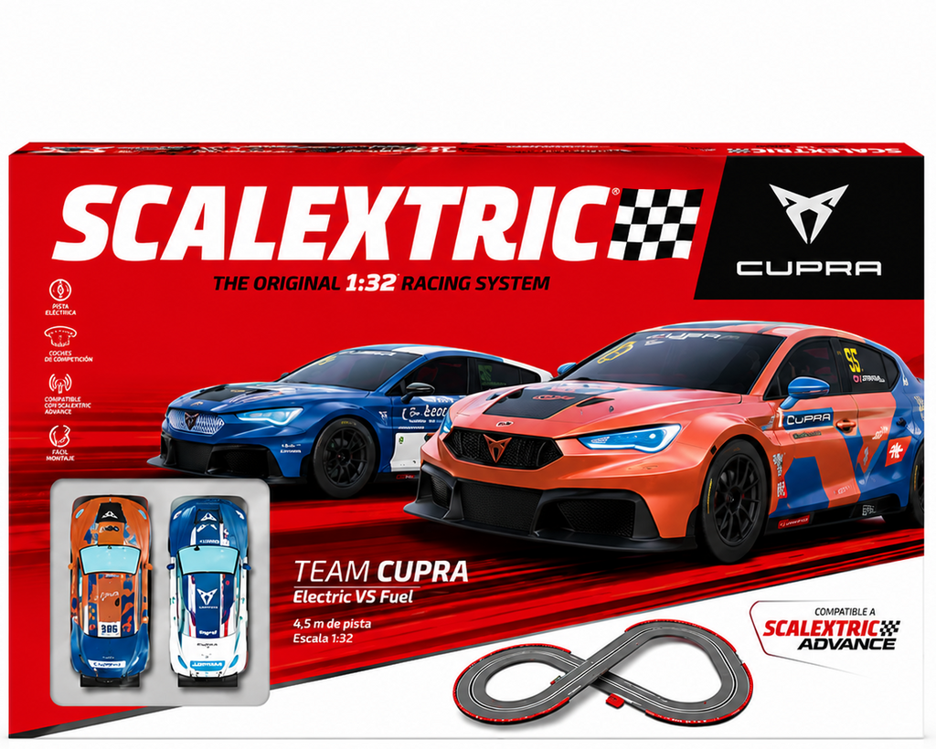 Team Cupra | Pista Eléctrica | Original | SCX - Scalextric | Escala 1:32 | 450 cm