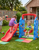 Resbalín con Columpio Infantil 2 en 1 I Multicolor  I Centro de juegos I 1 a 5 años