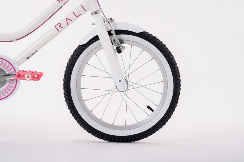 Bicicleta Infantil | Malulu | Rali | Aro 16 | Blanca | 105 a 120 cm | 4 a 6 años