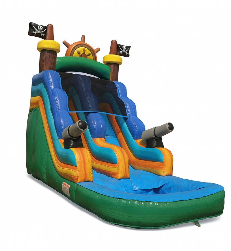 Tobogán Acuático Pirata | Juego Inflable | National I 6.0x2.7x4.2 mts