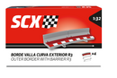 Borde Valla Curva Exterior R3 x4 | Advance | Accesorio | Pista Eléctrica | Scalextric | Escala 1:32