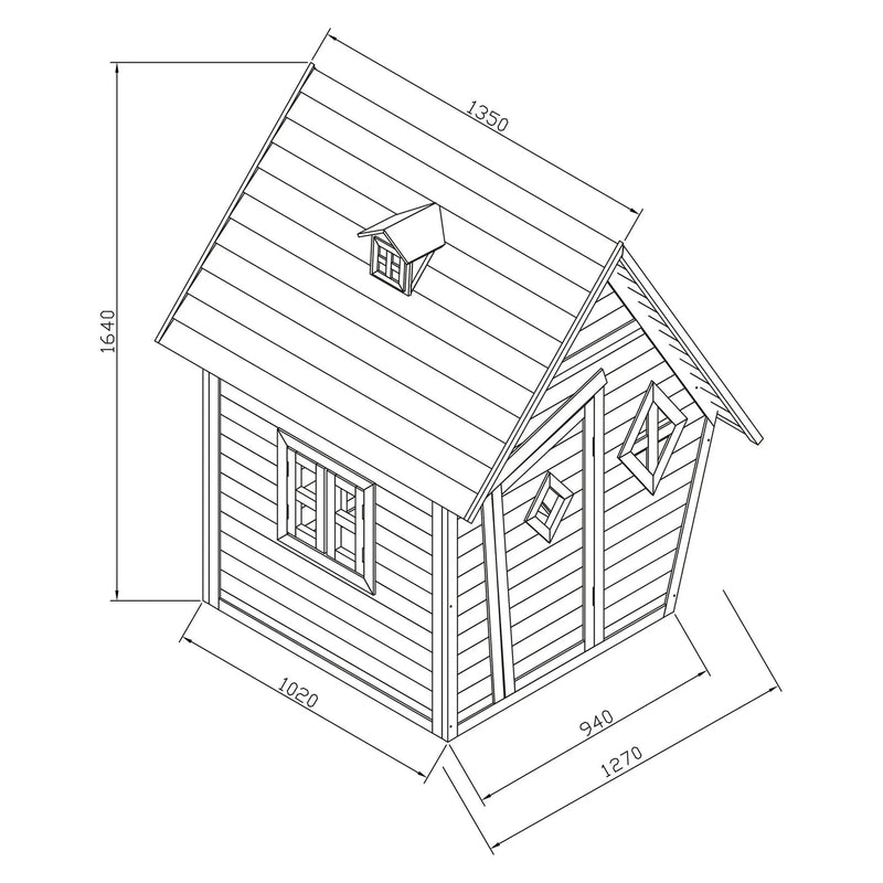 Cabin | Casita de Madera | Axi - Pragma | 3 a 10 años | 135x127x164 cm - Jugueteria Renner