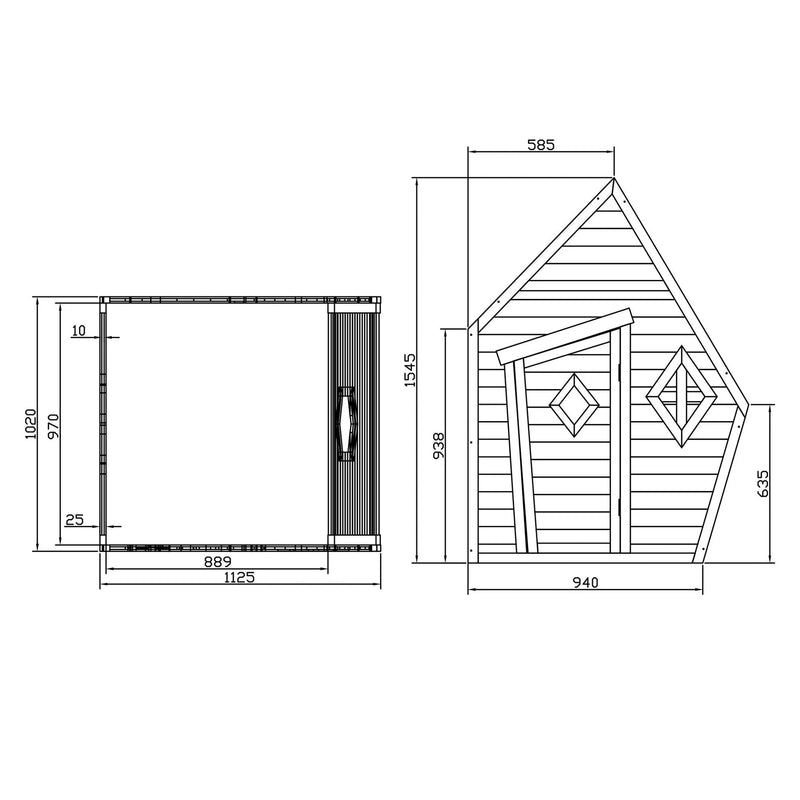 Cabin | Casita de Madera | Axi - Pragma | 3 a 10 años | 135x127x164 cm - Jugueteria Renner