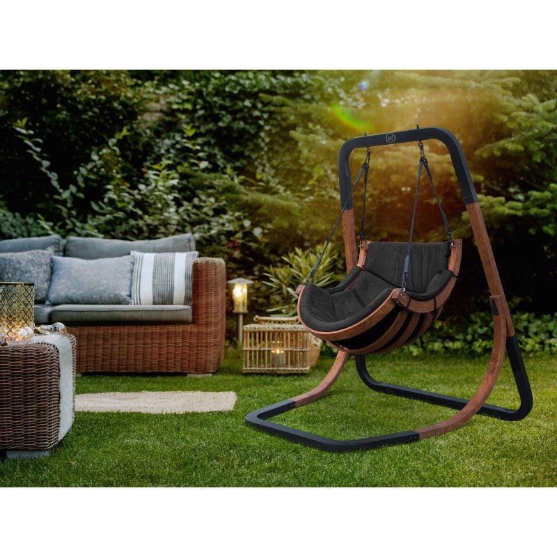 Capri | Silla Mecedora | Negra | Terraza | Axi - Pragma | Toda edad | 149x155x180 cm - Jugueteria Renner