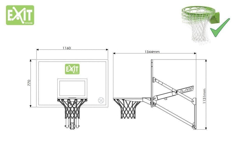 Galaxy Clavados | Montado | Aro de Basquetbol | Alturas | Exit Toys | 305 cm - Jugueteria Renner