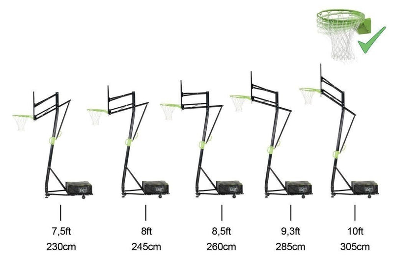 Galaxy Clavados | Portatil | Aro de Basquetbol | Alturas | Exit Toys | 305 cm - Jugueteria Renner