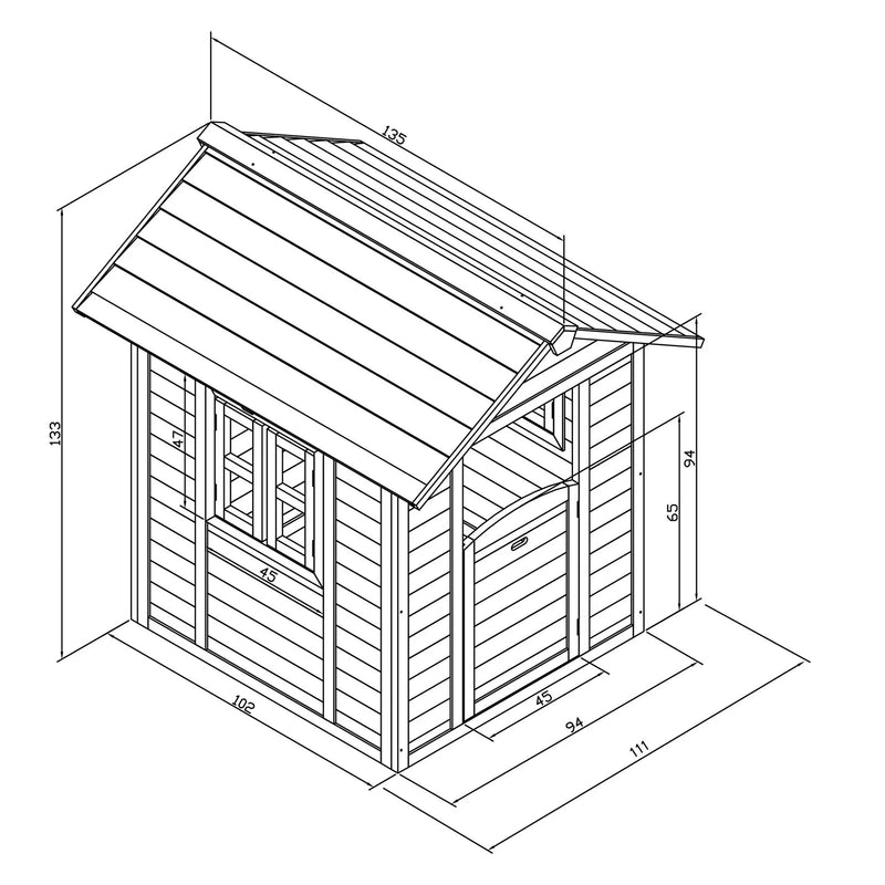 Lodge | Casita de Madera | Axi - Pragma | 3 a 10 años | 135x111x133 cm - Jugueteria Renner