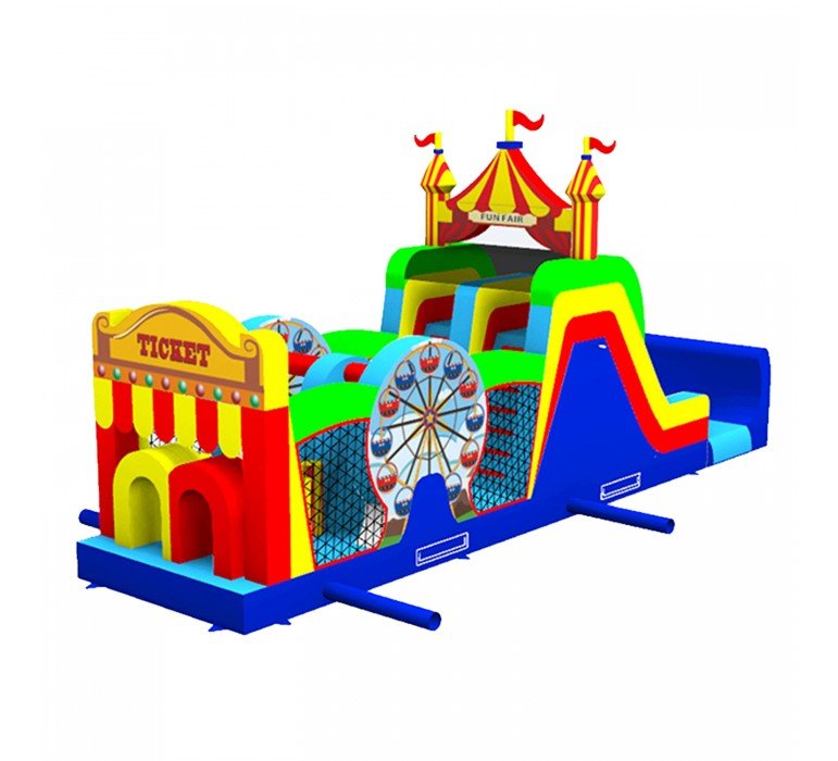 Mega Circo Inflable | Obstáculos | Juego Inflable | Talbot | 12x3 mts - Jugueteria Renner