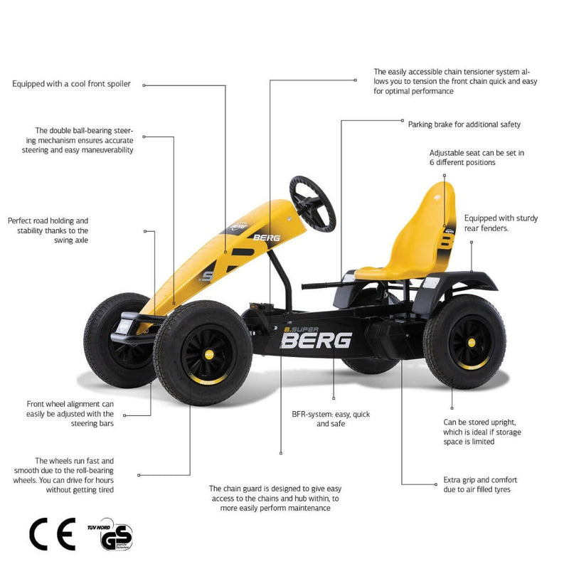 Super Yellow | Go Kart a Pedal | BERG | 5 a 99 años - Jugueteria Renner