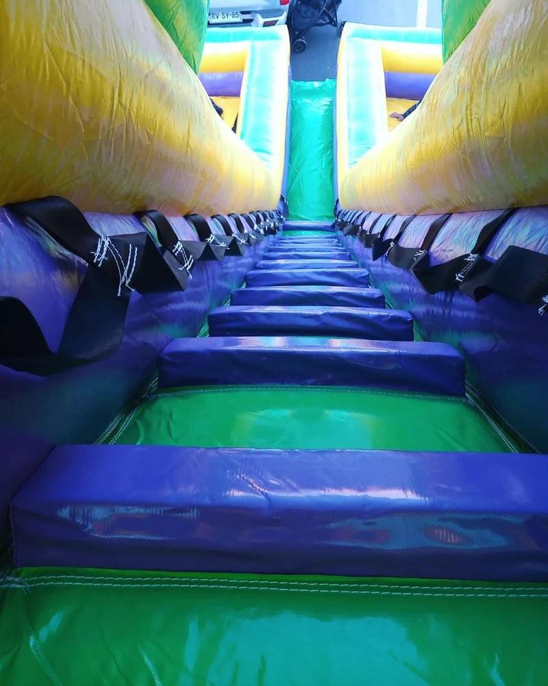 Tobogán XXL Royal | Juegos inflable | HappyBounce | 7x4 mts - Jugueteria Renner