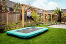 Ultim Inground Verde | Rectangular | Cama elástica | BERG | 280x190 cm - Jugueteria Renner