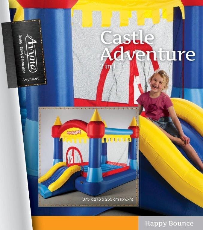 Castillo | Inflable | HappyBounce - Avyna | 2 a 6 años | 375x275x255 cm