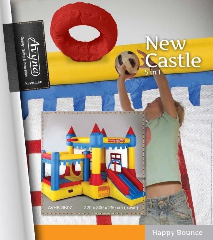 Castillo Súper I Inflable | HappyBounce | Avyna | 2 a 7 años | 320x300x250 cm - Jugueteria Renner