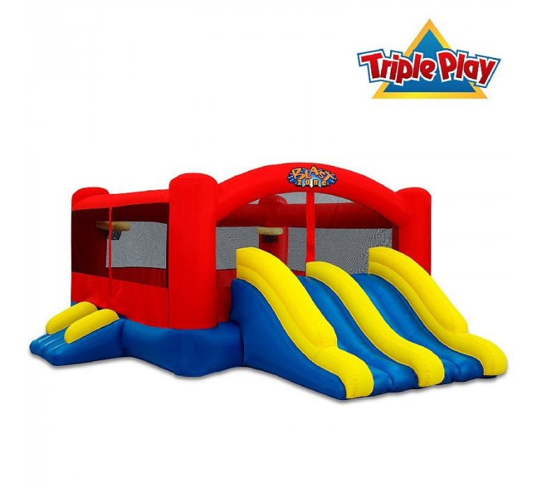 Castillo Triple Juego | Inflable | 3 a 10 años | 509x417x216 cm - Jugueteria Renner