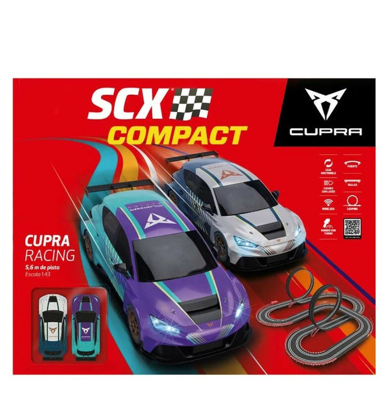 Cupra Racing | Pista Eléctrica | Scalextric | 2 Loops | Escala 1:43 | 560 cm - Jugueteria Renner