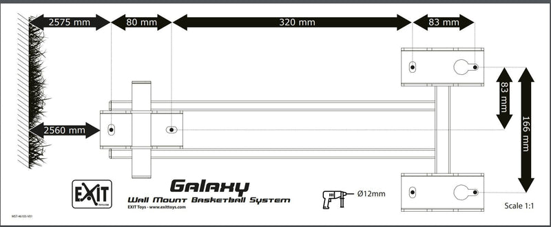 Galaxy | Montado | Aro de Basquetbol | Alturas | Exit Toys | 305 cm - Jugueteria Renner