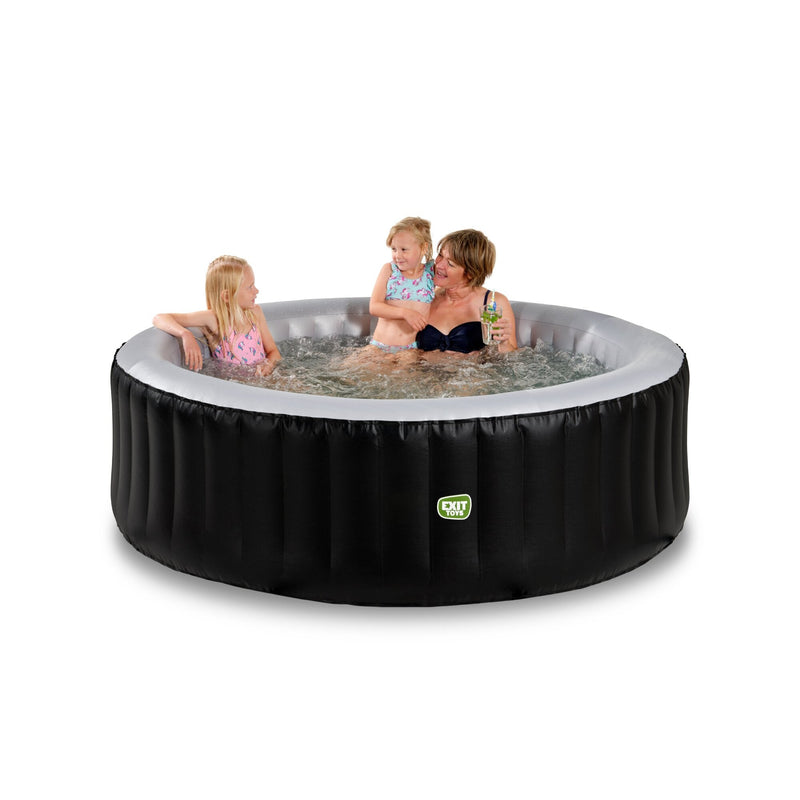 Hot Tub Deluxe | Spa | Inflable | PVC Negro | Exit Toys | 5 a 6 personas | 204x65 cm - Jugueteria Renner