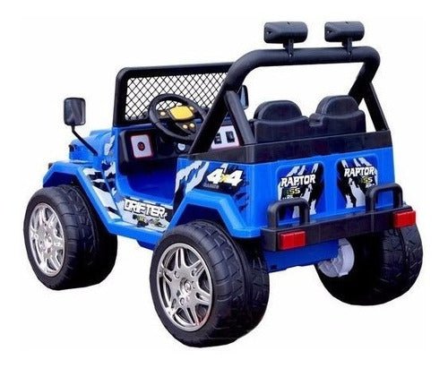 Jeep Doble Asiento | Azul | Eléctrico | 12V | Control Remoto | 1 a 7 años | 100x73x78 cm - Jugueteria Renner