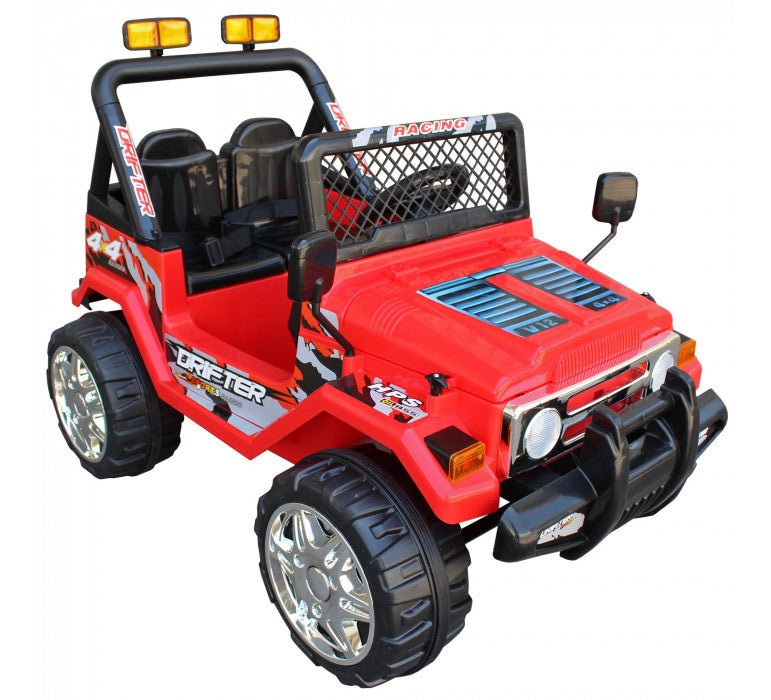 Jeep Doble Asiento | Rojo | Eléctrico | 12V | Control Remoto | 1 a 7 años | 100x73x78 cm - Jugueteria Renner