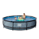 Piscina con filtro | Estructural | Circular | Color Piedra | Exit Toys | 6125 lts | 360x76 cm - Jugueteria Renner
