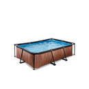 Piscina con filtro | Estructural | Rectangular | Color Madera | Exit Toys | 3700 lts | 300x200x65 cm - Jugueteria Renner