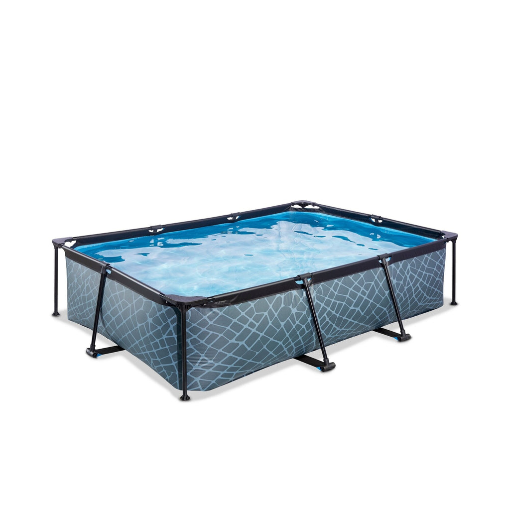Piscina con filtro | Estructural | Rectangular | Color Piedra | Exit Toys | 3700 lts | 300x200x65 cm