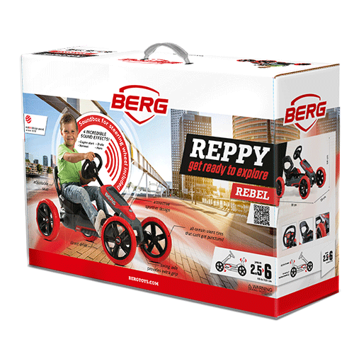 Reppy Rebel | Rojo | Go Kart a Pedal | BERG | 2,5 a 6 años - Jugueteria Renner